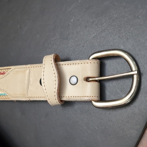 Brushy Creak ,Full Grain Cowhide Leather Women's Belt with Aztec Pattern,Size 34 - Picture 7 of 13